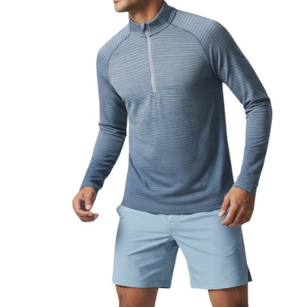LULULEMON Metal Vent Tech 1/2 Zip 2.0 Pullover Sz M Blue Ombre Athletic Everyday